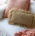 Pink cotton throw blanket 130x170 S'il - Bazar Bizar