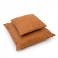 Brown leather decorative pillow 40x40 Panel Camel - Bazar Bizar