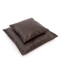 Brown leather decorative pillow 40x40 Panel Chocolate - Bazar Bizar