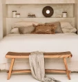 White modern candleholder Etty S terracotta - Bazar Bizar