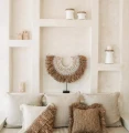 White modern candleholder Etty M terracotta - Bazar Bizar