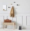 Wieszak na ścianę Contrast-3 czarny naturalny zestaw 2 szt - Andersen Furniture