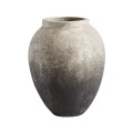 Terracotta decorative vase Story 28 grey black - Muubs