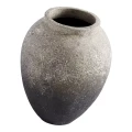 Terracotta decorative vase Story 28 grey black - Muubs