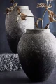Terracotta decorative vase Story 28 grey black - Muubs