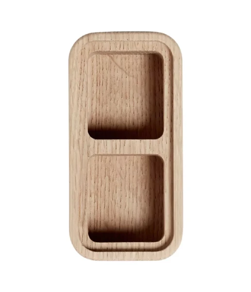 Pudełko drewniane z dwoma przegródkami naturalne CreateMe 6 - Andersen Furniture