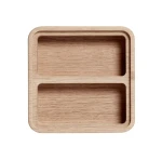 Pudełko drewniane z dwoma przegródkami naturalne CreateMe 12 - Andersen Furniture