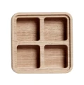 Pudełko drewniane z czterema przegródkami naturalne CreateMe 12 - Andersen Furniture