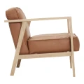 Fotel skórzany LC1 skóra naturalna Cognac rama dąb naturalny bielony - Andersen Furniture