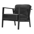 Fotel skórzany LC1 skóra naturalna czarna rama dąb czarny - Andersen Furniture