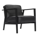 Fotel skórzany LC1 skóra naturalna czarna rama dąb czarny - Andersen Furniture