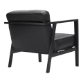 Fotel skórzany LC1 skóra naturalna czarna rama dąb czarny - Andersen Furniture