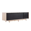Nowoczesna komoda S1 dąb mydlony front multi earth wymienny czarny - Andersen Furniture