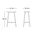 Stołek barowy HC2-65 siedzisko dąb bielony - Andersen Furniture