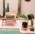 Drewniany fotel typu lounge Islander z drewna tekowego BAZAR BIZAR