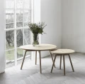 Stolik kawowy okrągły dębowy C2 bielony - Andersen Furniture