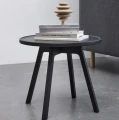 Stolik kawowy okrągły dębowy C2-50 czarny - Andersen Furniture