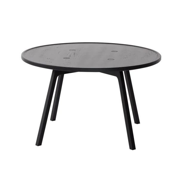 Stolik kawowy okrągły dębowy C2-80 czarny - Andersen Furniture