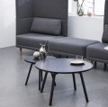 Stolik kawowy okrągły dębowy C2-80 czarny - Andersen Furniture