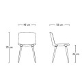 Designerskie krzesło na drewnianych nogach Tac czarne - Andersen Furniture