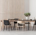 Designerskie krzesło na drewnianych nogach Tac czarne siedzisko i nogi - Andersen Furniture