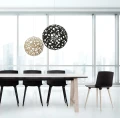 Designerskie krzesło na drewnianych nogach Tac czarne siedzisko i nogi - Andersen Furniture