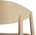 Krzesło drewniane tapicerowane AC2 dąb bielony siedzisko skóra cognac - Andersen Furniture