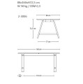 Nowoczesny stół do jadalni rozkładany T1 blat laminat i nogi dębowe czarne - Andersen Furniture