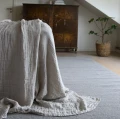 Narzuta na łóżko z lnu naturalna 160x260 Hannelin Natural - Himla