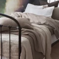 Narzuta na łóżko z lnu naturalna 160x260 Hannelin Natural - Himla