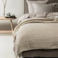 Narzuta na łóżko z lnu naturalna 260x260 Hannelin Natural - Himla