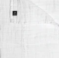 Narzuta na łóżko z lnu biała 160x260 Hannelin White - Himla