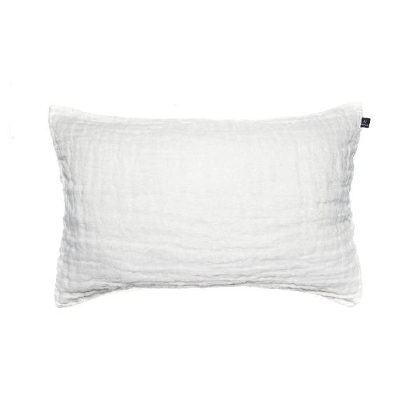 Lniana poduszka dekoracyjna biała 50x70 Hannelin White - Himla