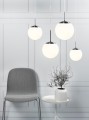Biała szklana lampa sufitowa w kształcie kuli Cafe25 NORDLUX