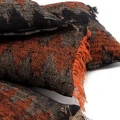 Duża poduszka dekoracyjna S'il Black Orange 35x100 z bawełny - Bazar Bizar
