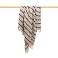 Koc pled bawełniany 130x170 S'il Bohemian White - Bazar Bizar