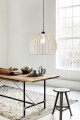 Duża naturalna lampa sufitowa z drewnianym kloszem Chino 40 NORDLUX