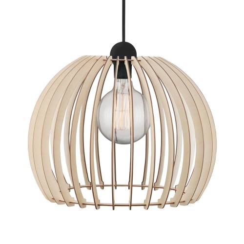 Duża naturalna lampa sufitowa z drewnianym kloszem Chino 40 NORDLUX