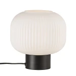 Lampa stołowa szklana Milford z metalową podstawą - Nordlux