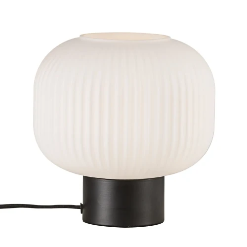 Lampa stołowa szklana Milford z metalową podstawą - Nordlux