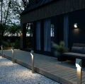 Modern outdoor wall lamp Pontio 15 Sanded - Nordlux