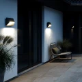 Modern outdoor wall lamp Pontio 27 Black - Nordlux