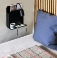 Kinkiet z półką z USB portem do ładowania Roomi Black czarny - Nordlux