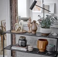 Flat modern flowerpot Assie grey - Bloomingville