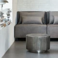 Stolik kawowy okrągły Rota 35 Brushed Silver - House Doctor