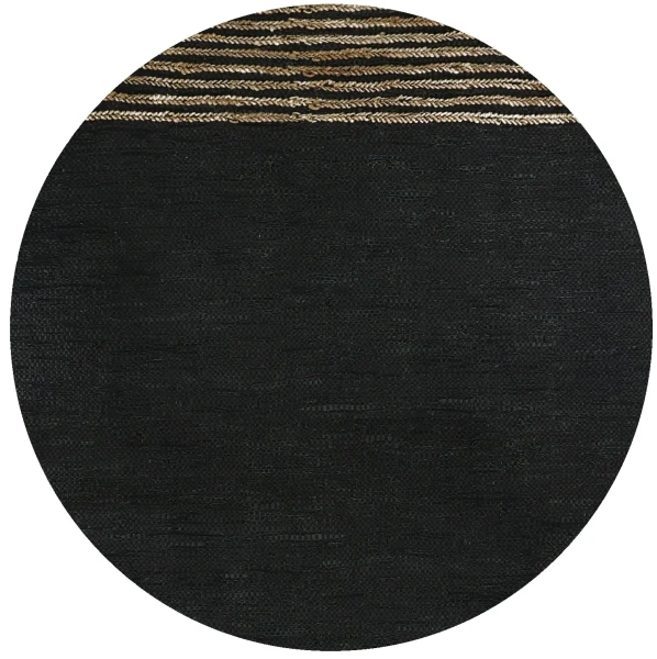 Dywan ze skóry recyklingowanej Raw 240x180 czarny - Pomax