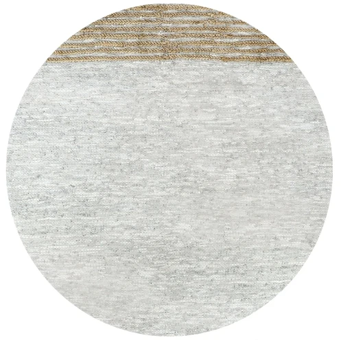 Recycled leather rug Raw 240x180 light grey - Pomax