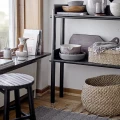 Black bamboo stool Bilbo - Bloomingville