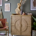 Scandinavian chair Ollie Lounge teak and leather - Bloomingville