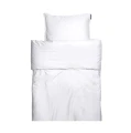 Biała pościel satynowa poszwa na kołdrę 140x200 Soul White Oeko-Tex 300 tc HIMLA